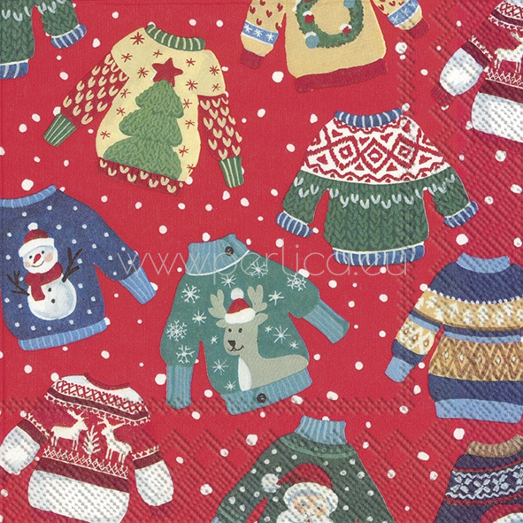 Salveta Ugly sweater red BZ25
