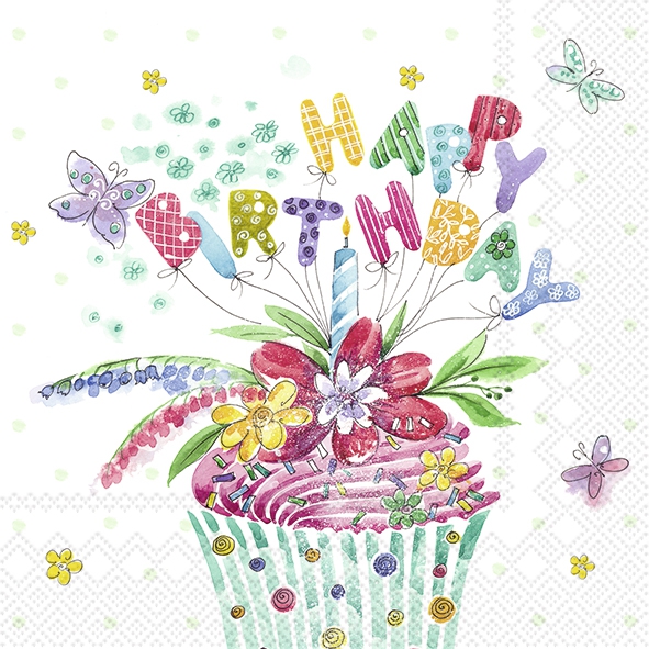 Salveta Birthday Cupcake D20