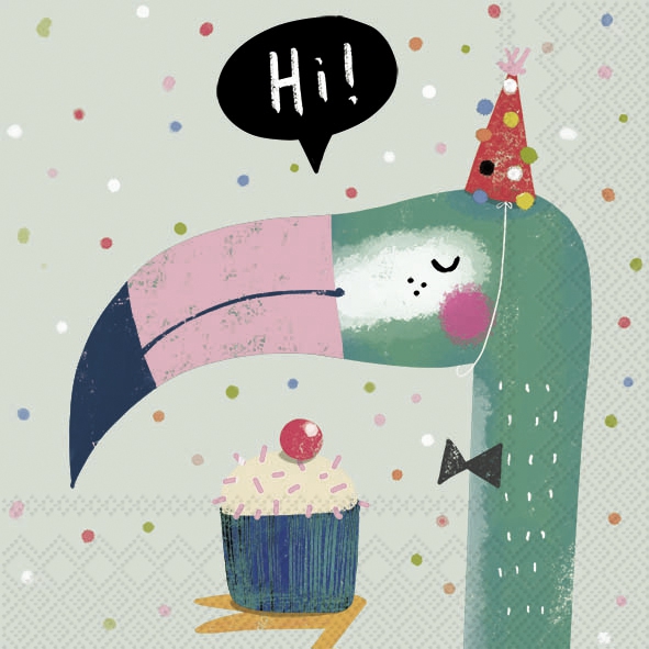 Salveta "Bithday HI" D4