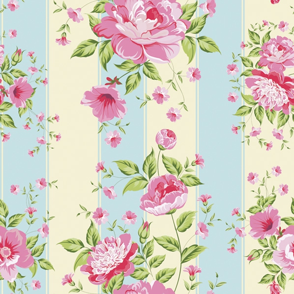 Salveta Peonies pn stripes C29