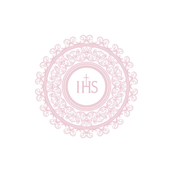 Salveta IHS embroidery design pink D18