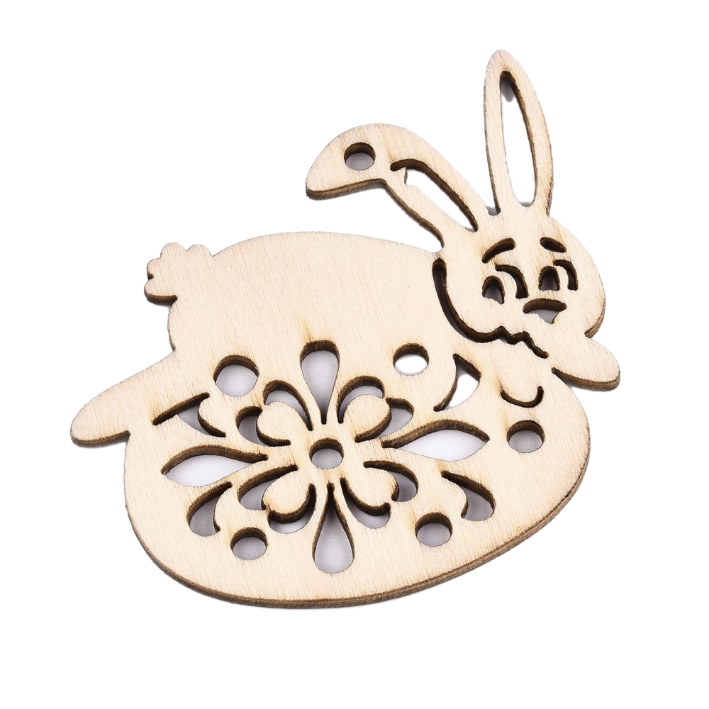 Drvena jaja s zecom vel. 62x60x2 mm , 4 komada, DRV21