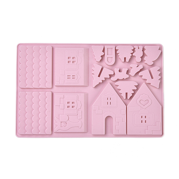 Kalup silikonski Kućica - Božić 285x180x8mm za torte, gips i sapune MOD2