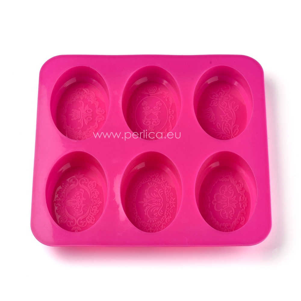 Kalup sil. Cvijetni sapun 230x220x25 mm,  ovala 88x60 mm, VSP