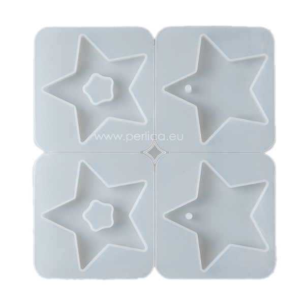 Kalup silikon.Četiri zvijezde vel.164x158x10 mm, vel.zvijezda 70x57 mm , KAL51