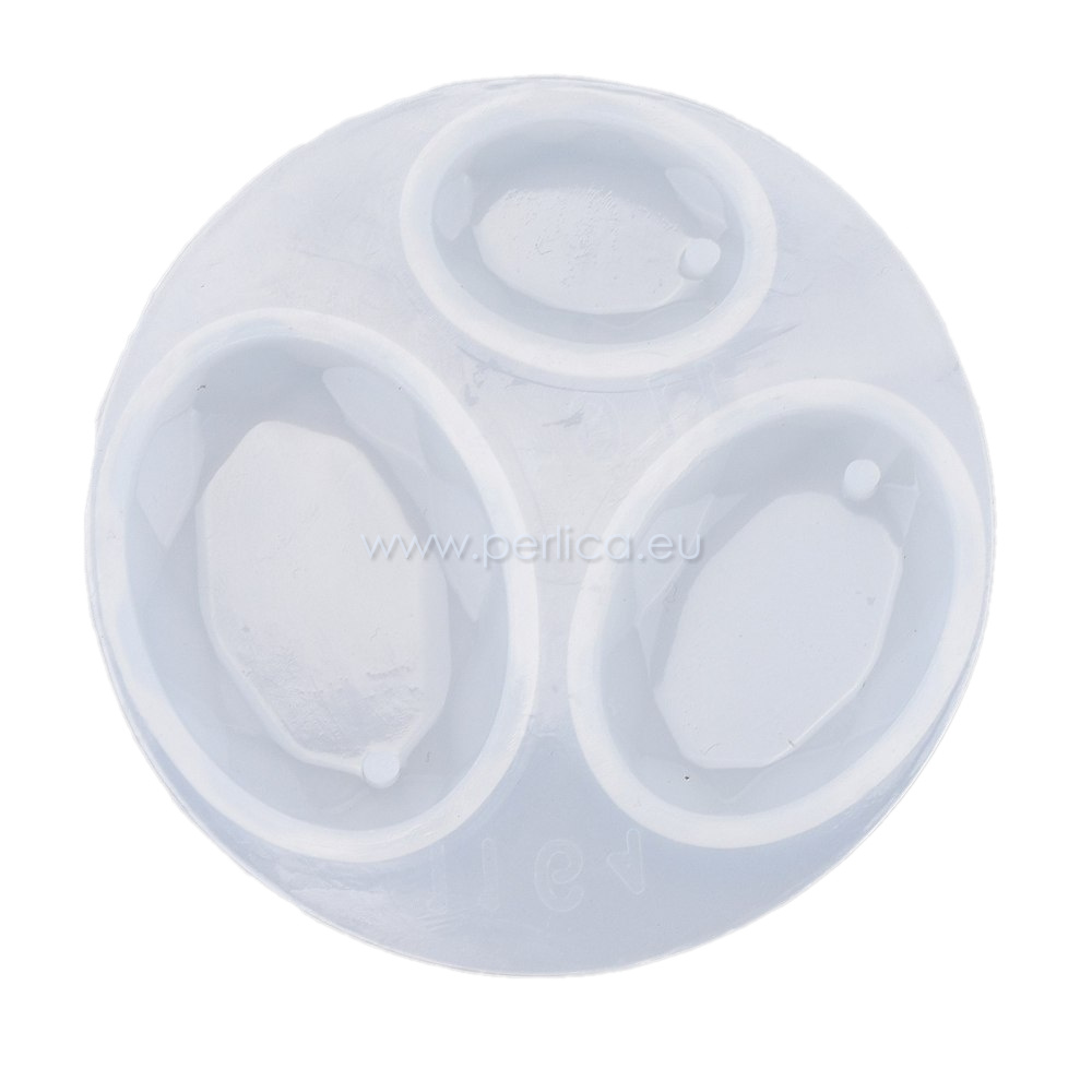 Kalup silikonski 3 privjeska oval, vel. 70x11 mm,KAL63