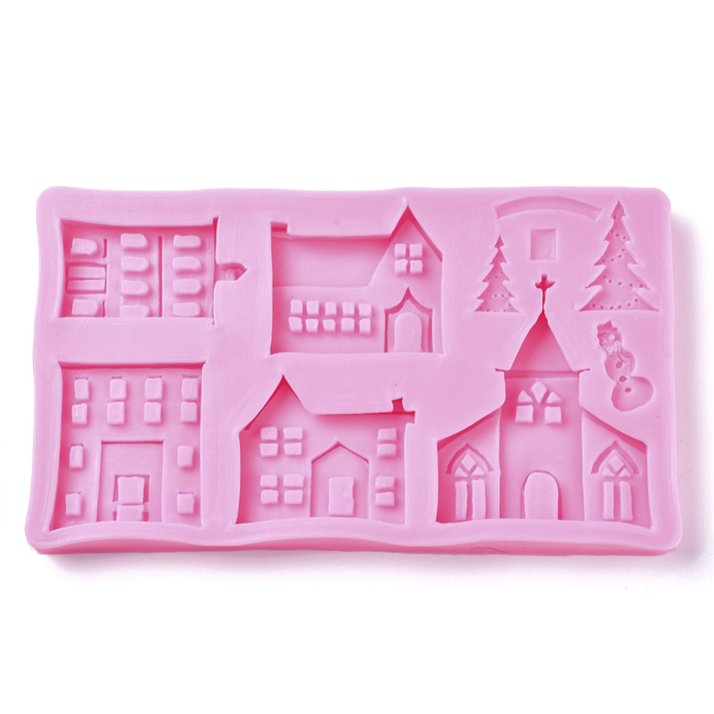 Kalup silikonski "Kuće" vel 113x195x14mm, unut velić.: 4.5~77x8~65mm VSP12