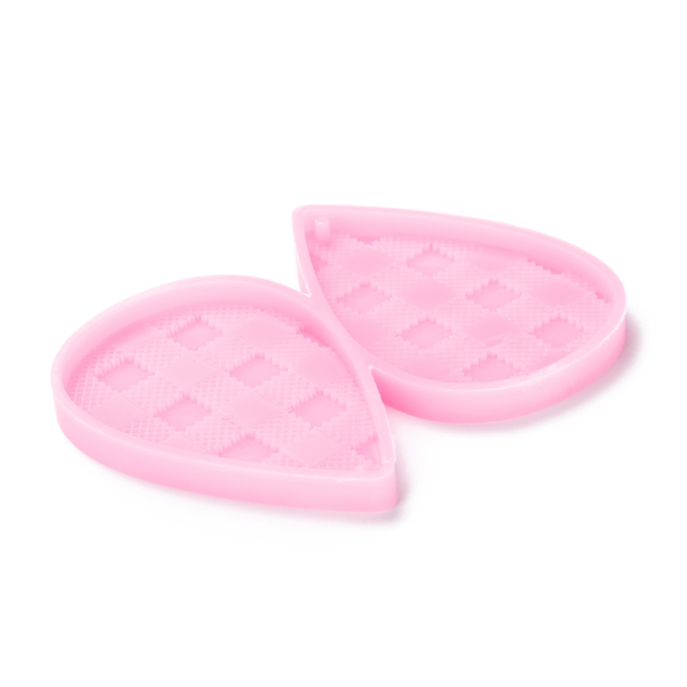 Kalup silikonski za privjesak ili naušnice suza Kockice vel 67x52x5 mm, unut.vel.50x33 mm VSP7