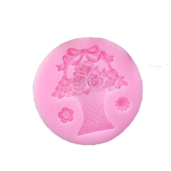 Kalup silikonski Košara s ružama 48x40x9 mm KAL19