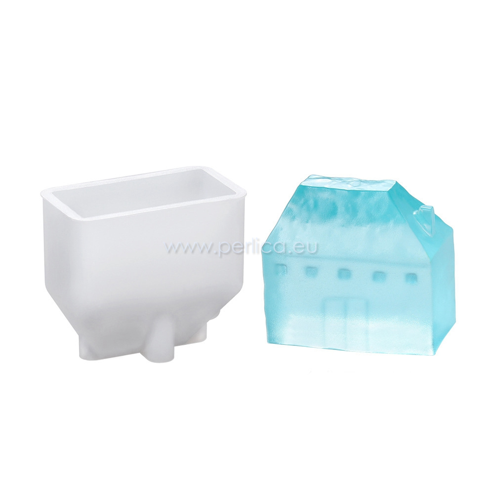 Kalup silikonski Kućica 3 D, unut.vel : 17x34x32mm., KAL63