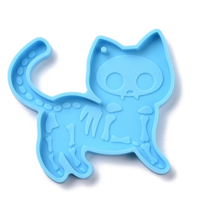 Kalup silikonski za privjesak Holloween Cat  vel 70x65x6 mm, VSP10