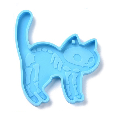 Kalup silikonski za privjesak Holloween Cat  vel 70x65x6 mm, VSP10