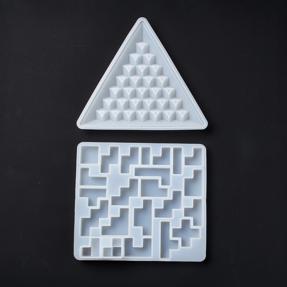 Kalup silikonski Set Slagalica za kreativne, pametne i spretne, , 2 komada, baza trokut i puzzle djelovi - vidi opis ! VSP 12