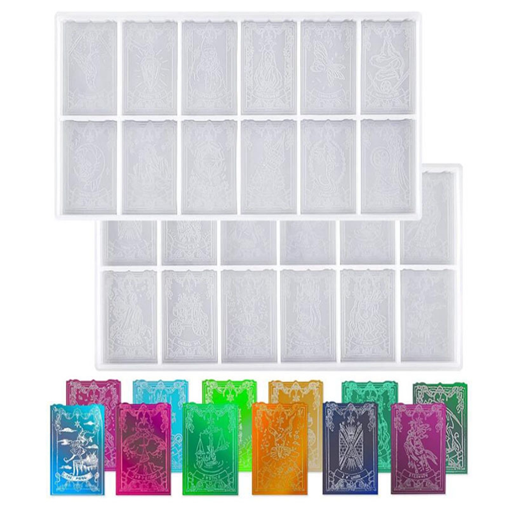 Silik.kalup Tarot, set od 2 kalupa, vel 227x111x9 mm,  vel.karte 50x34 mm, 2 kom po modelu, VSP7