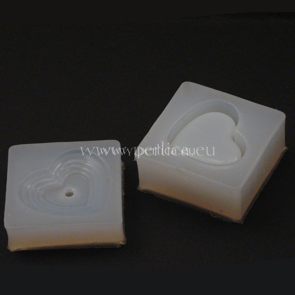 Kalup silikonski Kutijica mala, srce, 25x25 mm,  KAL3