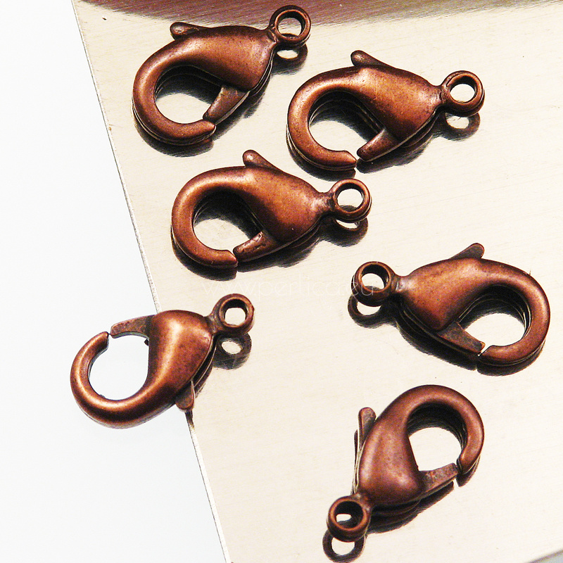 Kopča karabiner 12 mm, 6 kom, boja:bakar, MD29