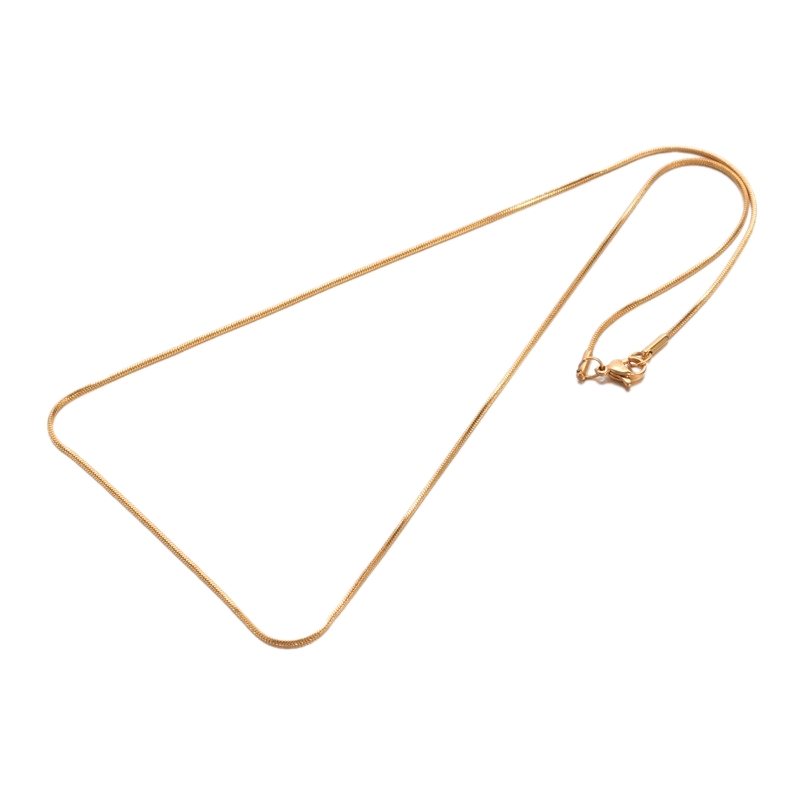 Lančić 304SS , Snake, vel.0,9 mm, 45 cm, s kopcom, boja:zlatna, SS11