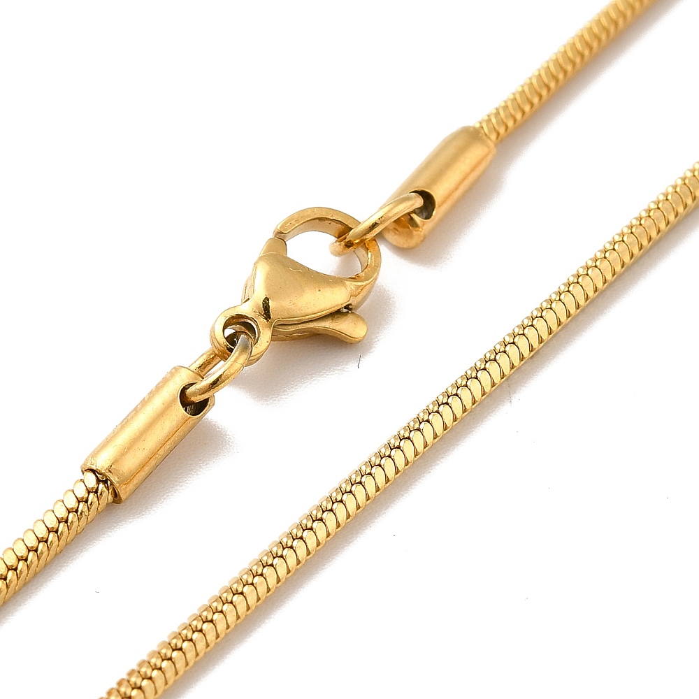 Lančić 304SS , Snake, vel.1,5 mm, 45 cm, s kopcom, boja:pozlata 18 karat.zlatom, SS11