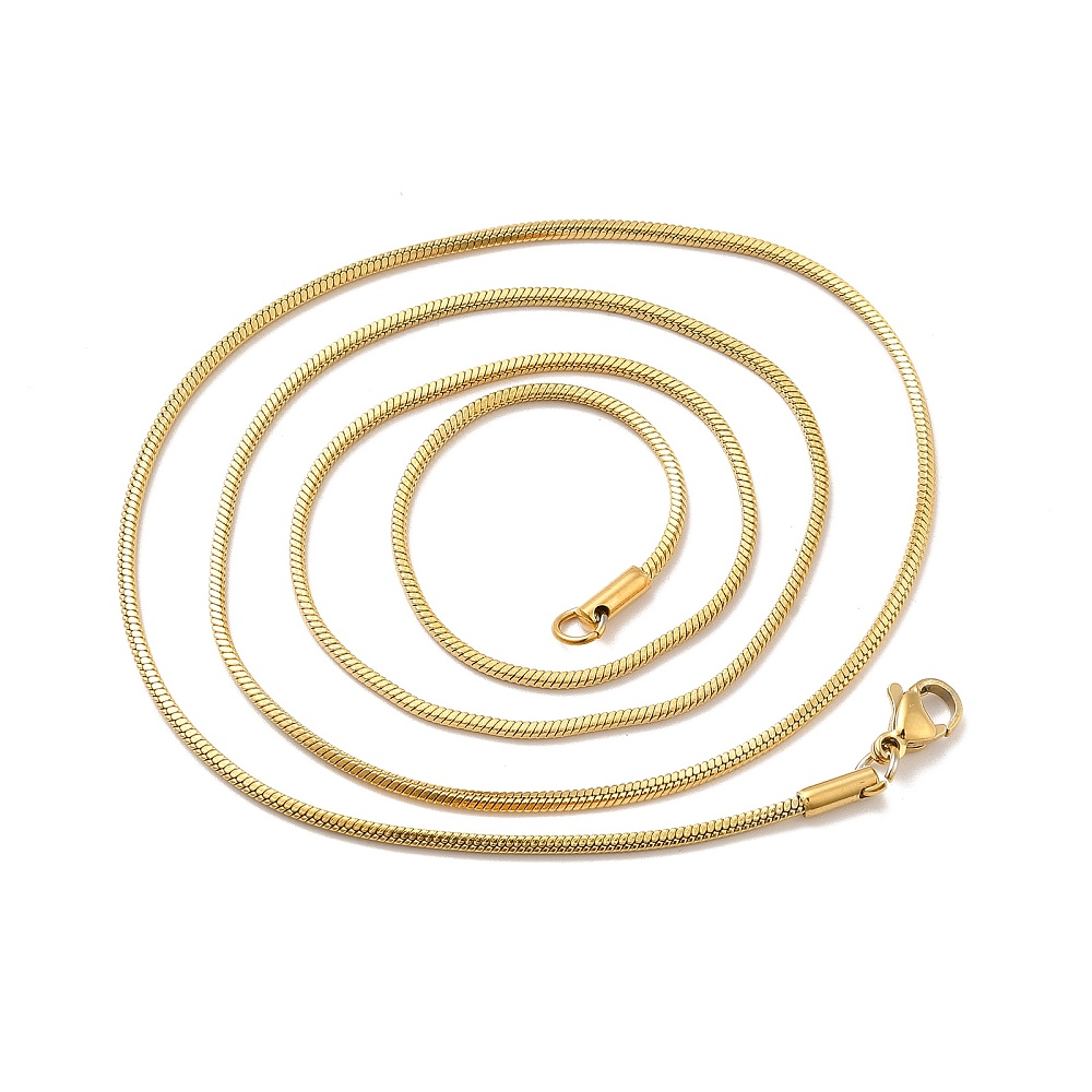 Lančić SS304, Snake, vel. 1.5mm, dužine 45 cm, s kopcom, boja:zlatna, SS11