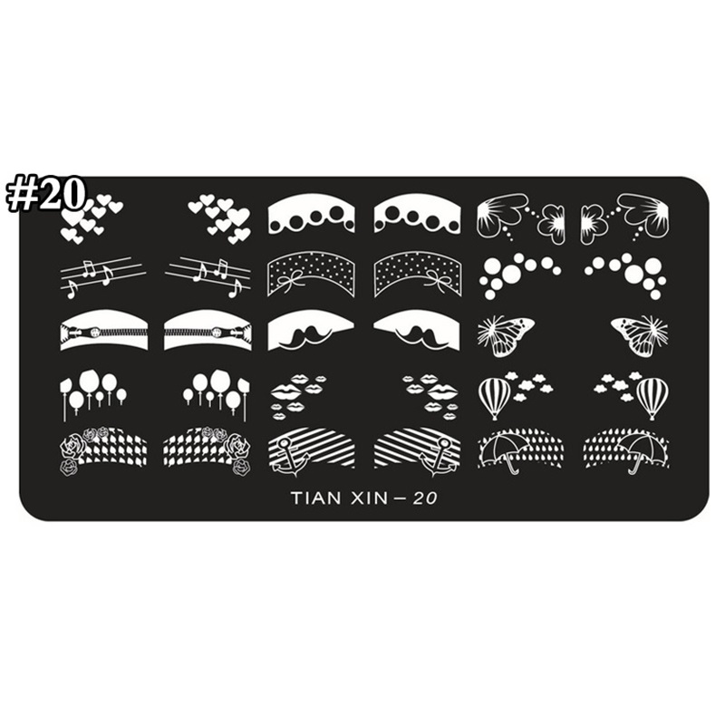 Metalna šablona za nail art 12x6 mm