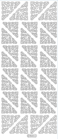 Naljepnice konture, srebrena