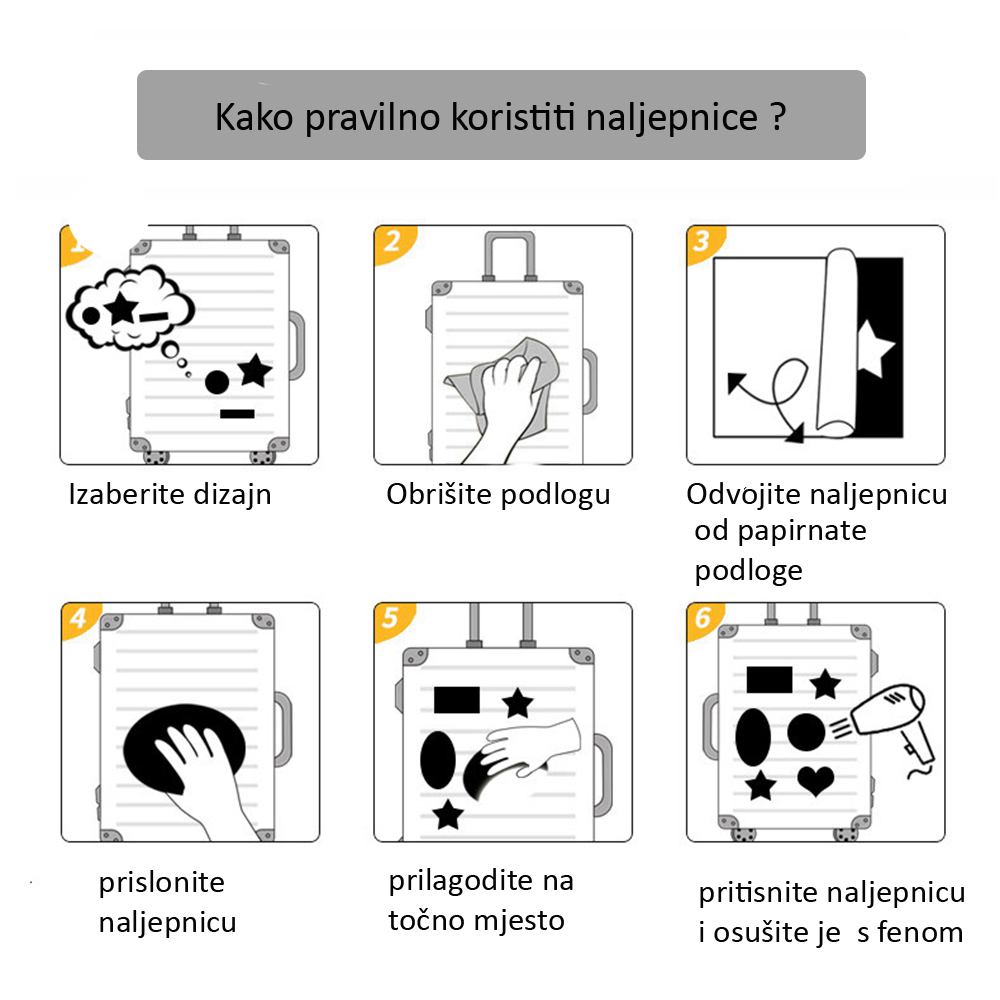 Naljepnice Eko tema, za sve podloge , 50 kom
