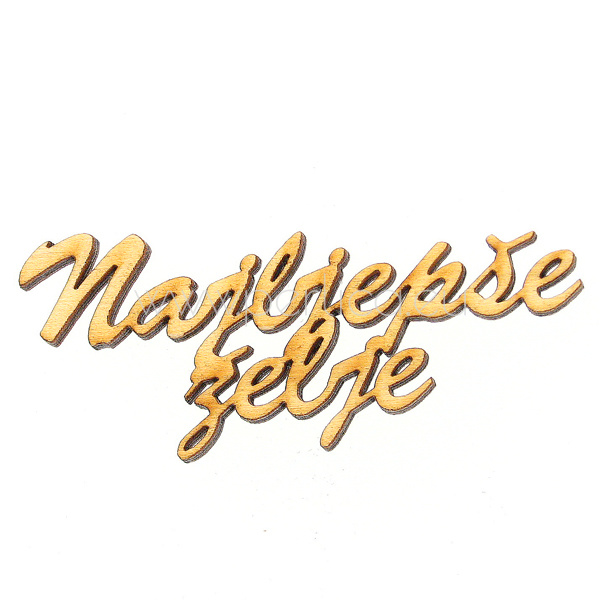 Najljepše želje 60x20 mm, 1 kom, drvo