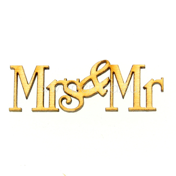 Mr & Mrs 40 x 12 mm, 1 kom, drvo