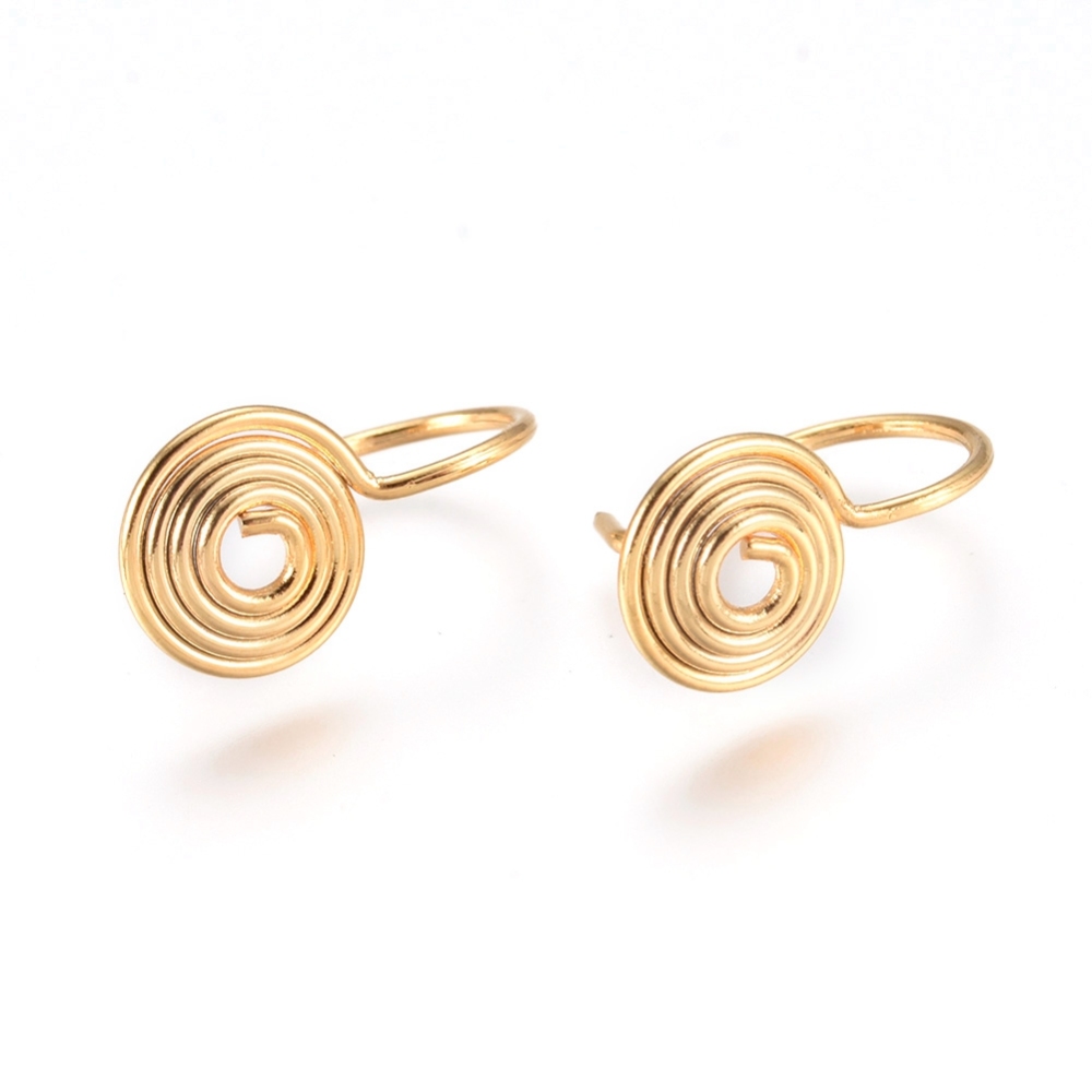 Kopča za naušnice , pozlata 18 KT zlato, vel.14x7,5 mm,  2 kom, MD32