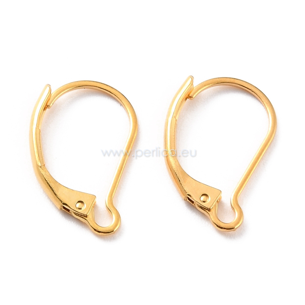 Kopca 304SS, pozlata 24 karat.zlatom,  vel.16,5x10x0,8 mm ,6 kom, SS8