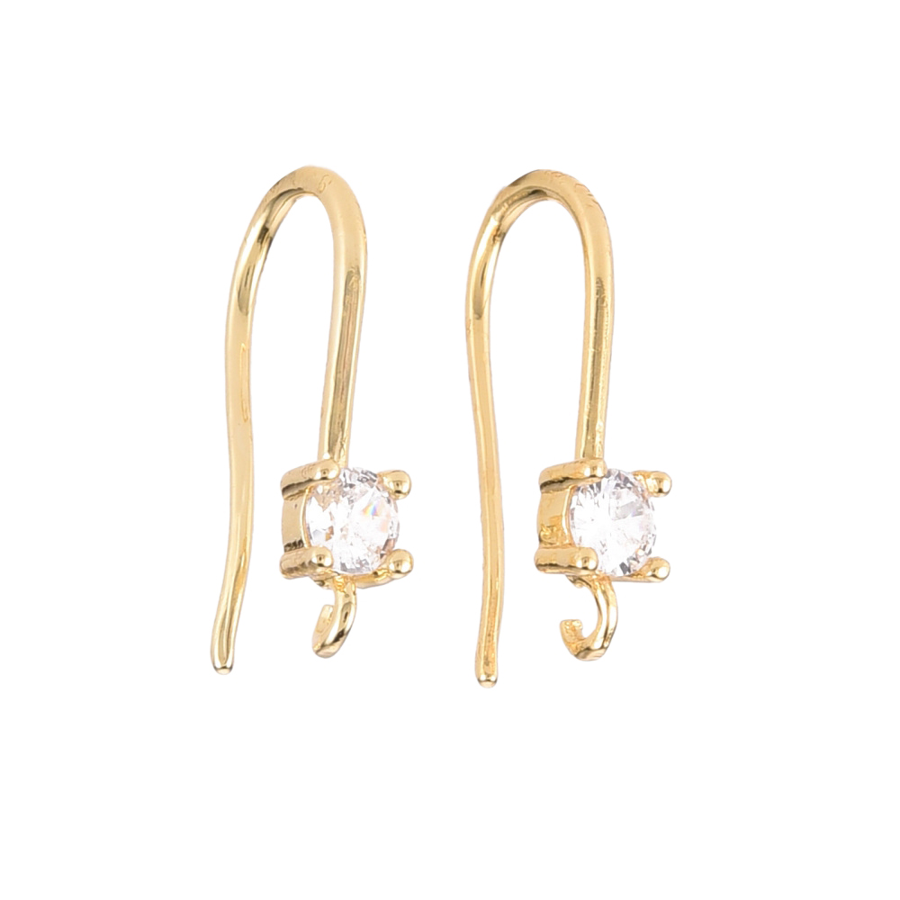 Naušnice, pozlata 18K zlatom, vel.17x3,5 mm, iglica 0,7 mm, 1 par MD42