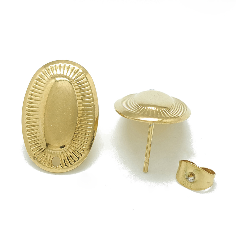 Kopča za naušnice SS304, 19,5x12,5 mm, 2 kom, SS44