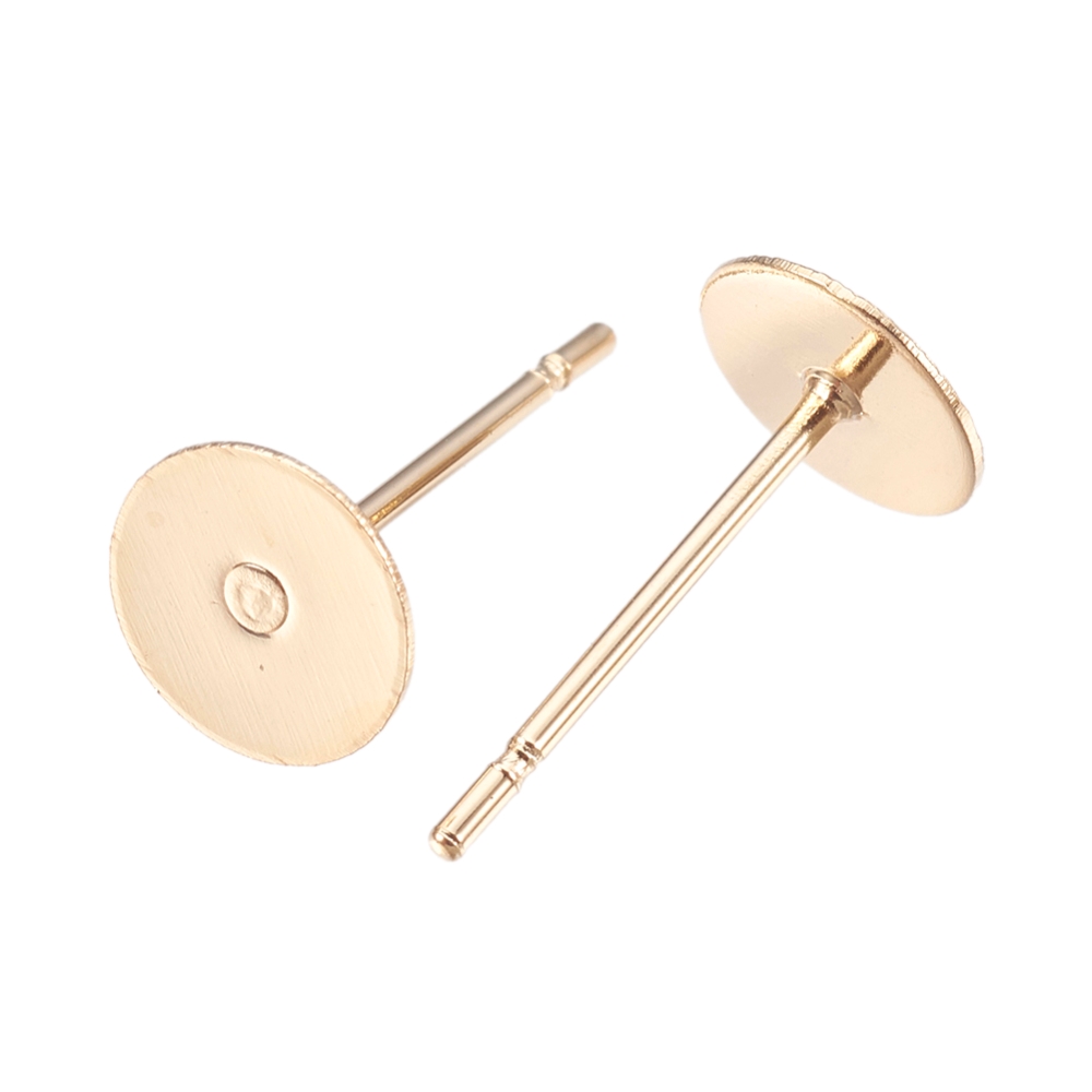 Kopča za naušnice SS304 vel 12x6 mm 6 kom,pozlata 24 karat.zlatom  SS65
