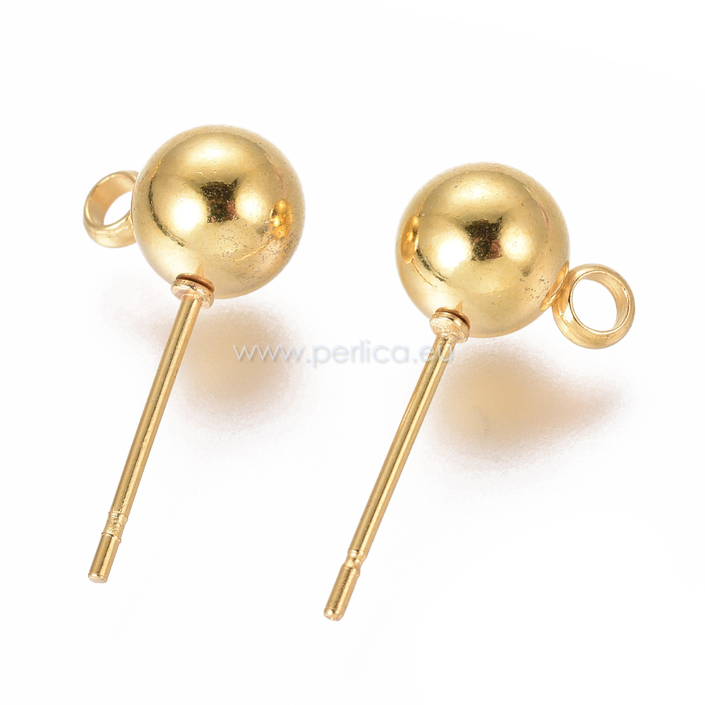 Kopča za naušnice  s leptirićem SS304, 18x9x6mm, 4 kom, pozlata 24 K zlato SS57