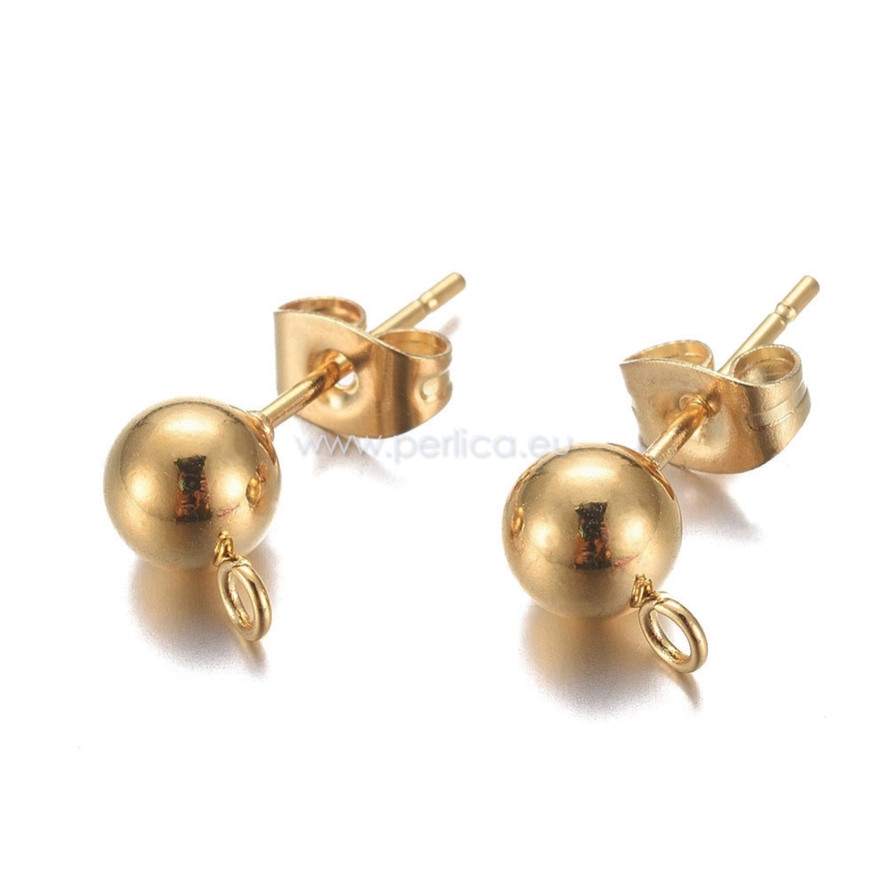 Kopča za naušnice  s leptirićem SS304, 18x9x6mm, 4 kom, pozlata 24 K zlato SS4