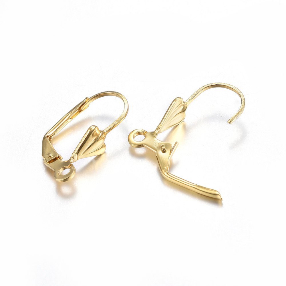 Kopča za naušnice SS304 19x6x12 mm, rupa 1,8 mm, iglica 0,8 mm, 4 kom, SS62