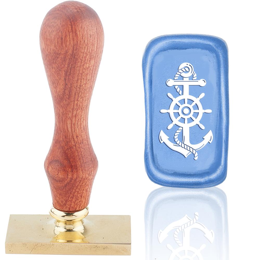 Pečat za vosak  Sidro i kormilo vel 45x23mm