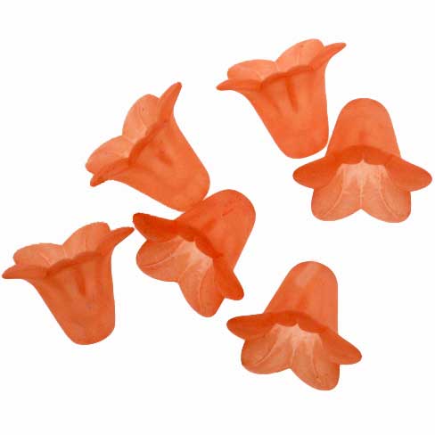 Perlica cvijet 14 mm 10 kom, boja: frosted koralj roza PL2