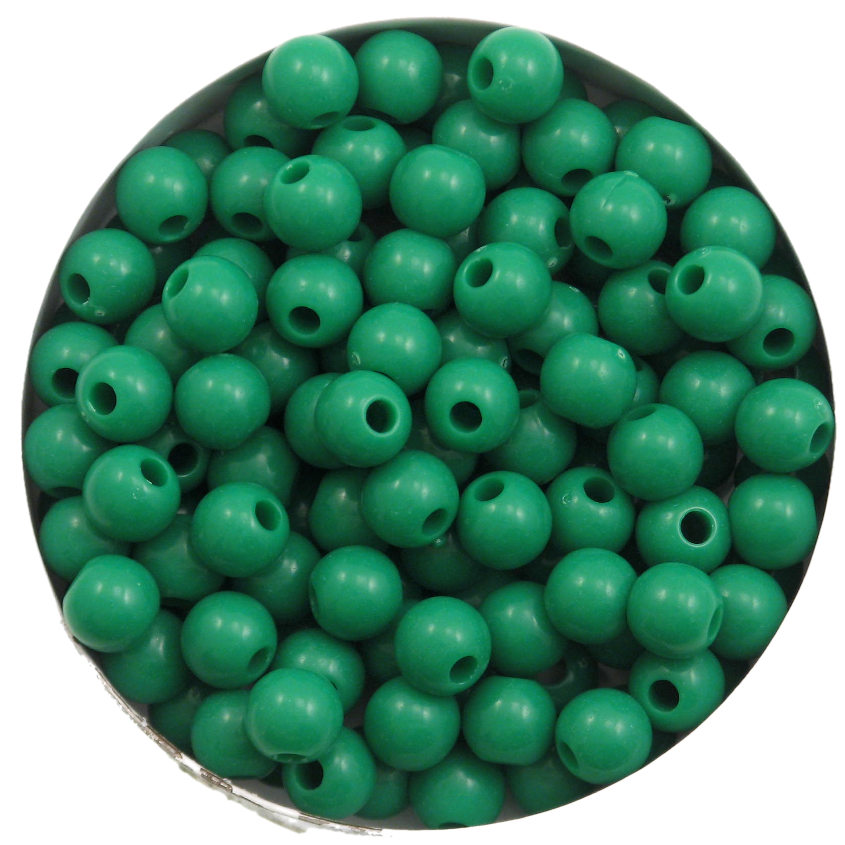 Akrilne perlice 6 mm 100 komada , plavo zelena PL1