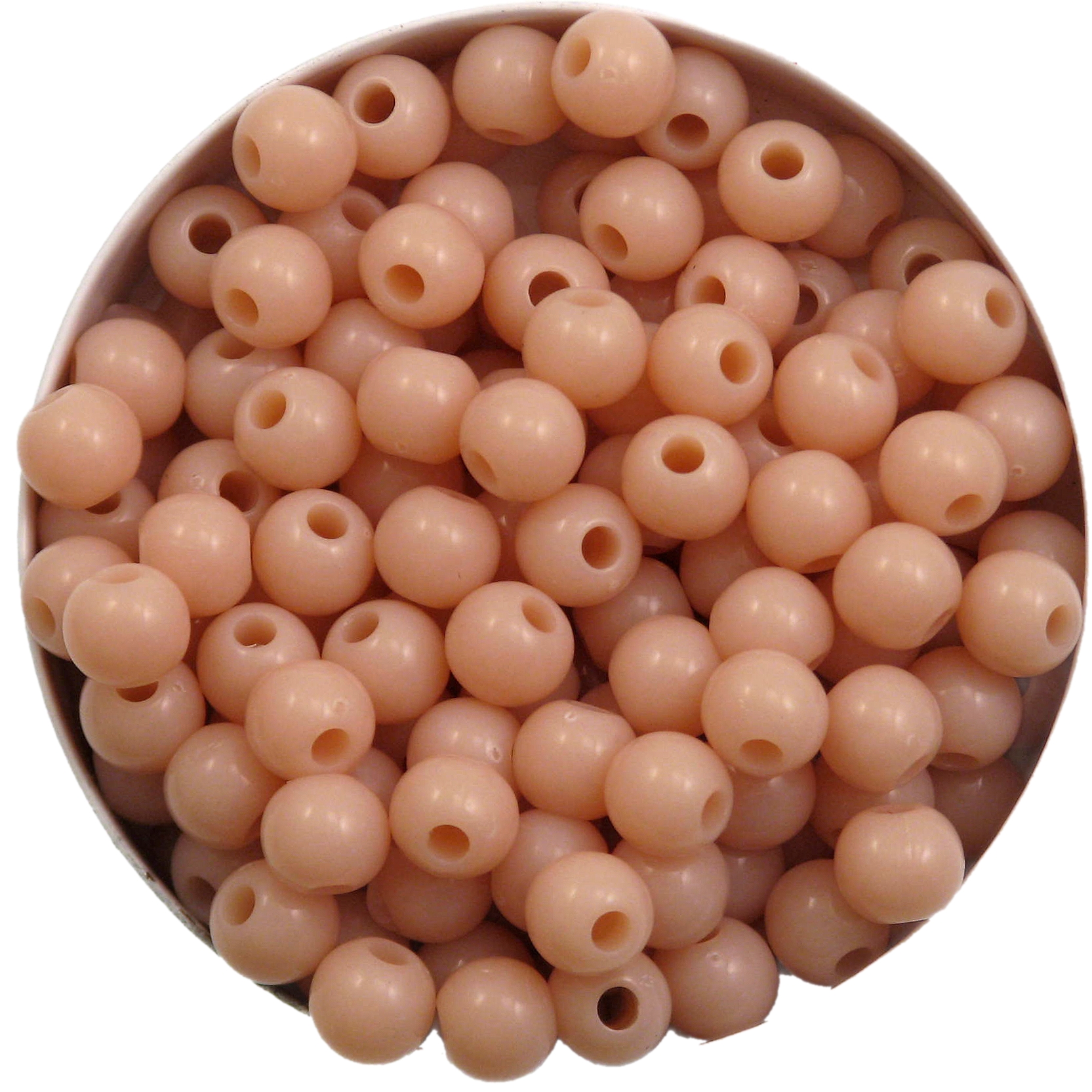 Akrilne perlice 6 mm 100 komada , boja breskvePL1