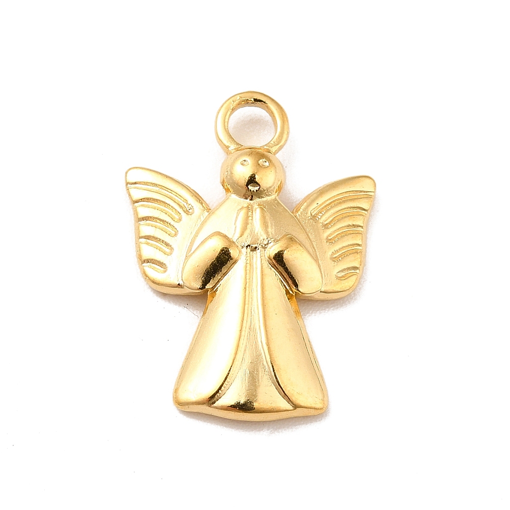 Privjesak Anđeo SS304, vel.19,5x14x2,5 mm, pozlata 18 karat.zlatom1 kom, SS60