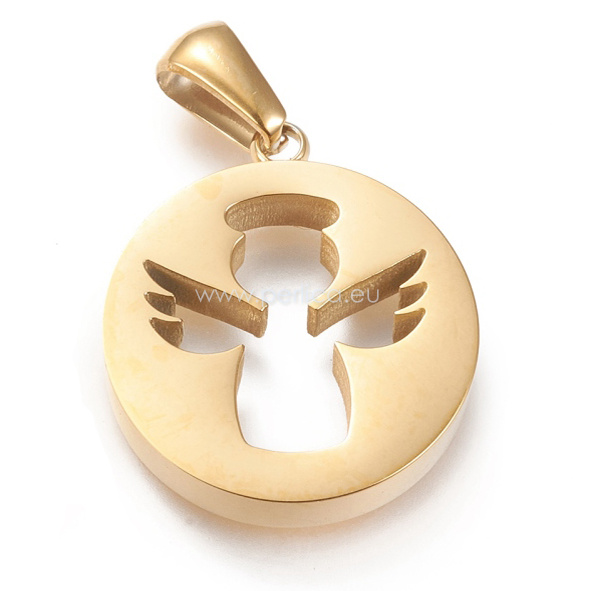 Privjesak Anđeo SS304  vel. 20x18x3.5mm rupa: 3x7mm, SS60