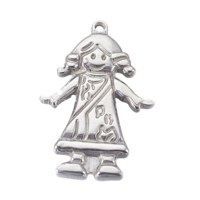Privjesak  SS304 djevojčica 37x25x4 mm, SS21