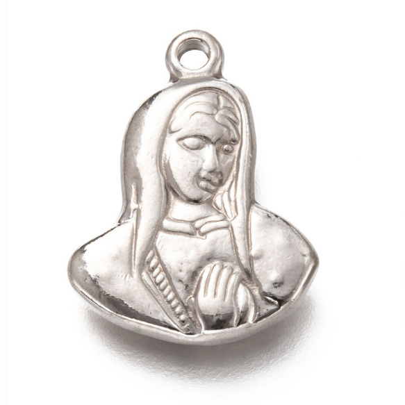 Privjesak inox SS304 Madona vel 21,5x16x3 mm  SS21