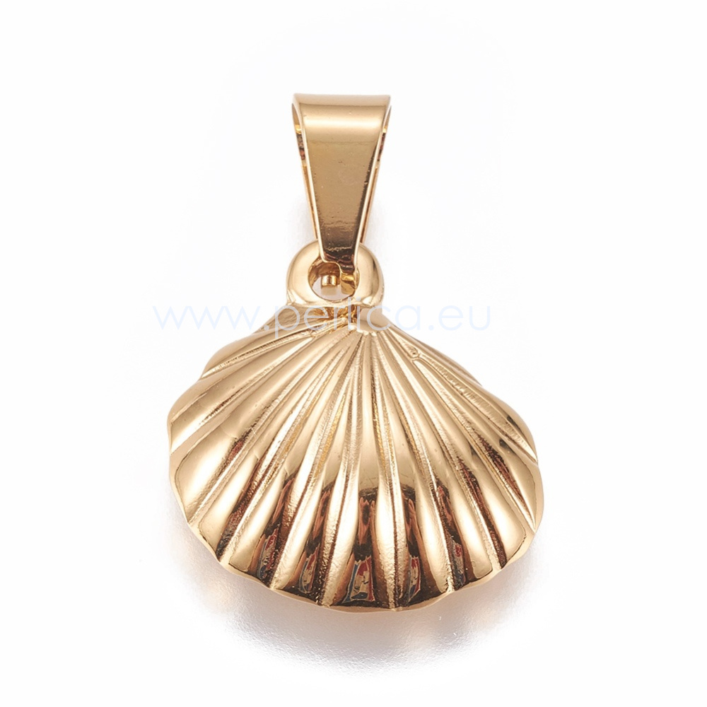 Privjesak Školjka  SS304,20x19x5 mm, 1 kom, SS20