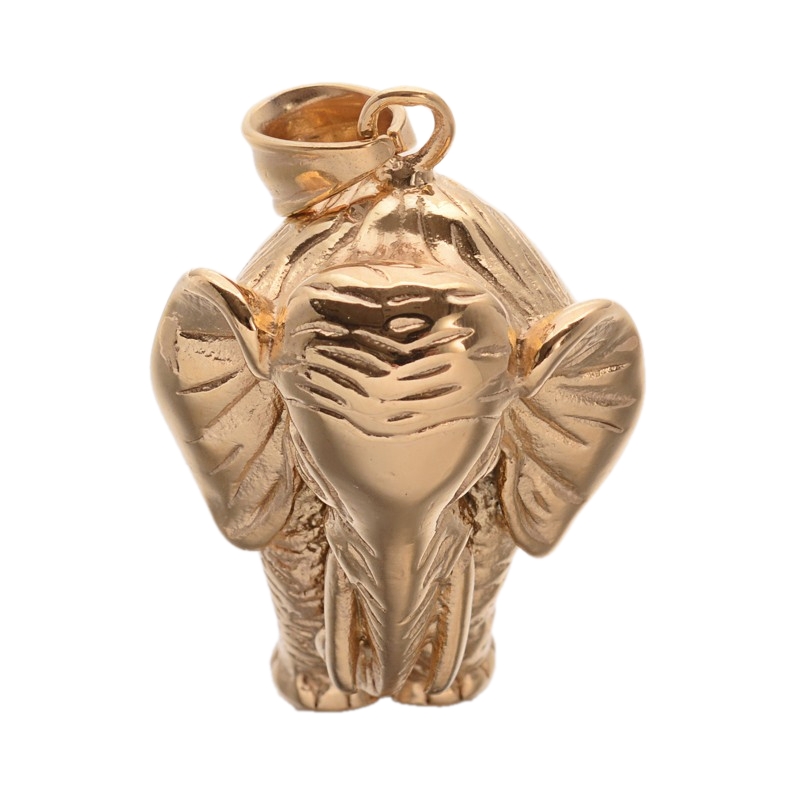Privjesak "Slon" SS304, 3D, vel.38x27-27x23 mm, 1 kom, SS20