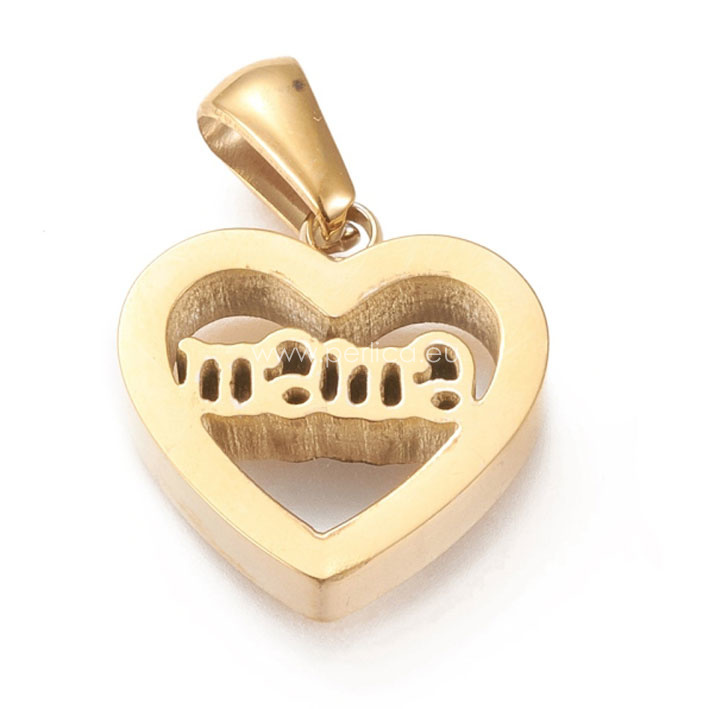 Srce mama SS304, 15x15x3,5 mm,rupa 3x6 mm, 1 kom SS20