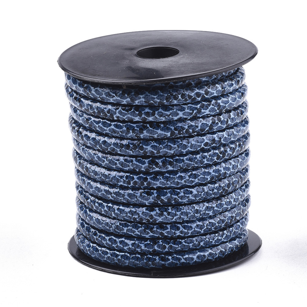 Traka okrugla 5 mm, PU,  1 metar, boja: modro plava,