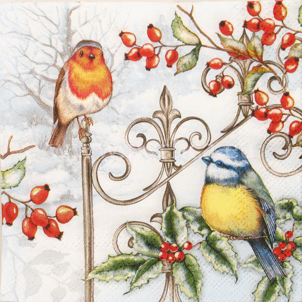 Salveta Birds and holly ZI15