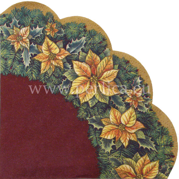Salveta Poinsettia and ilex BD5